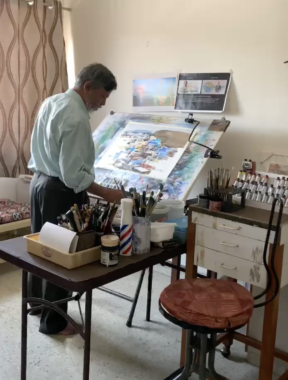 Mr. Milind Mulick at his studio